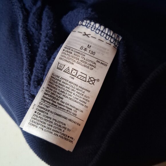 Gap Kids Hooded Sweatshirt Youth Size Medium Blue Full Zip Hoodie Chenille - Picture 8 of 10